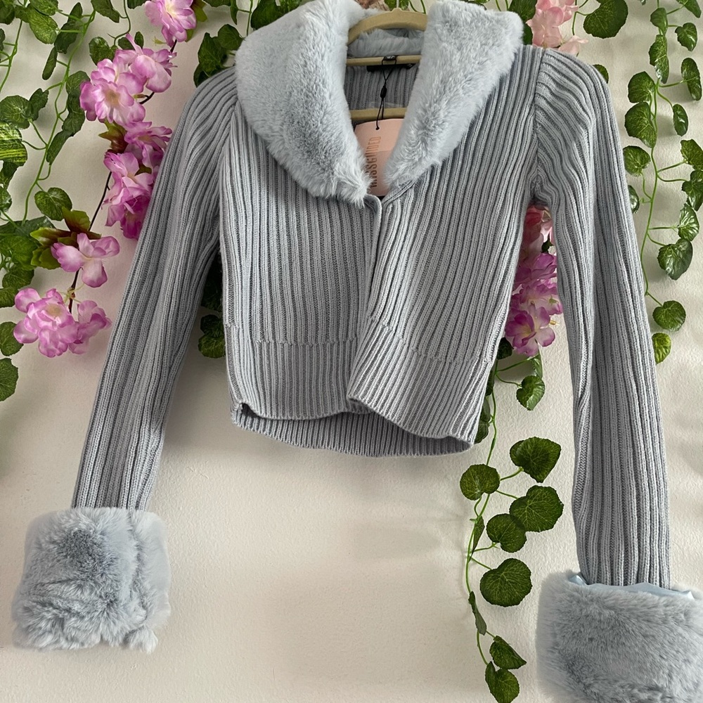 Missguided Light Blue Ribbed Cardigan - Picture 3 of 9